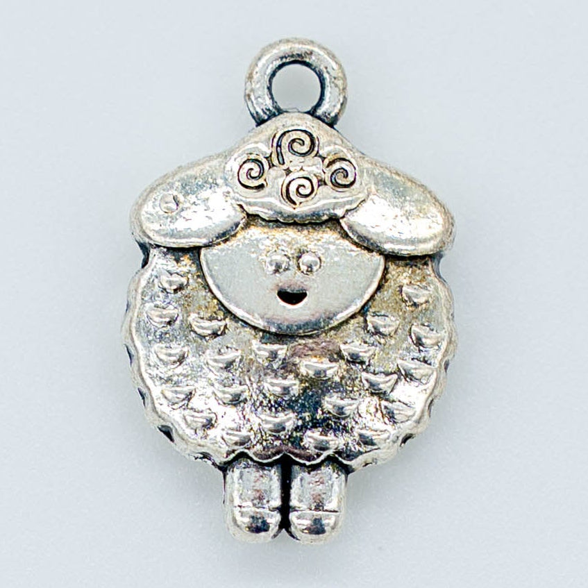 Silver-toned sheep charm for Sheepy Life bag charms