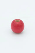 red wooden bead solo image for a wool bracelet