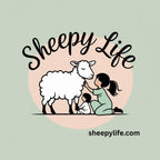 Sheep and 2 girls sticker 