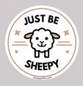 white sheep sticker just be sheepy 