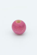 Rose colored wooden bead solo image for a wool bracelet