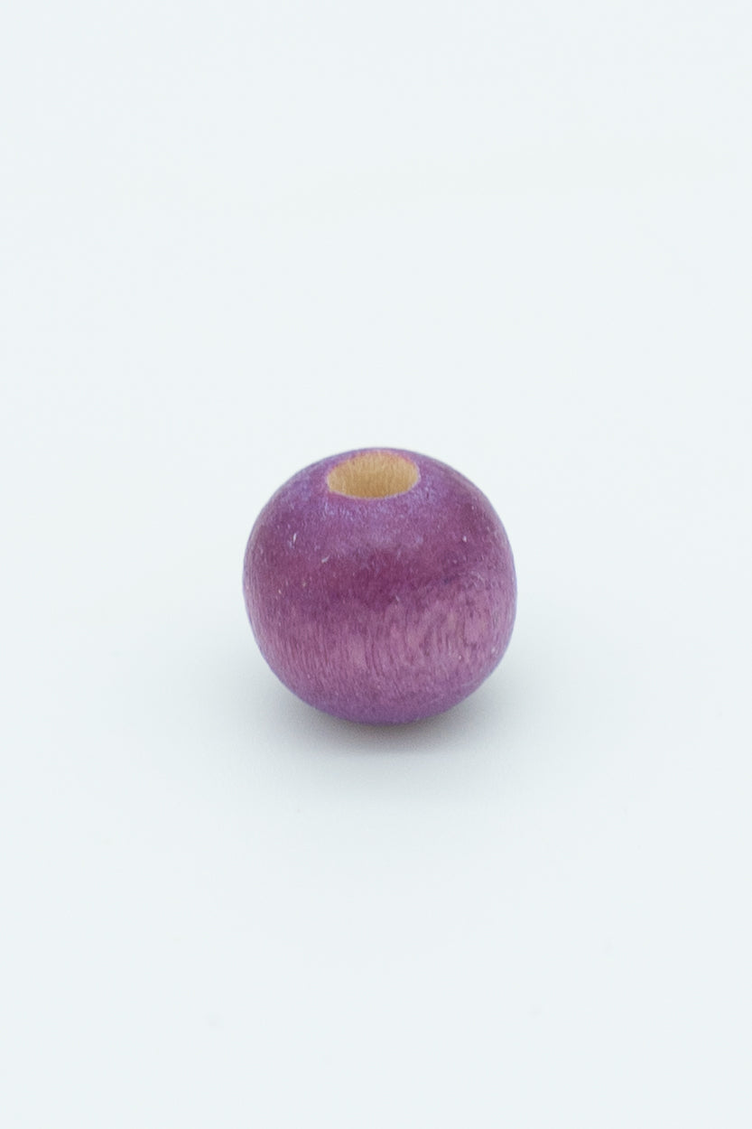 Wisteria or lavender wooden bead solo image for a wool bracelet